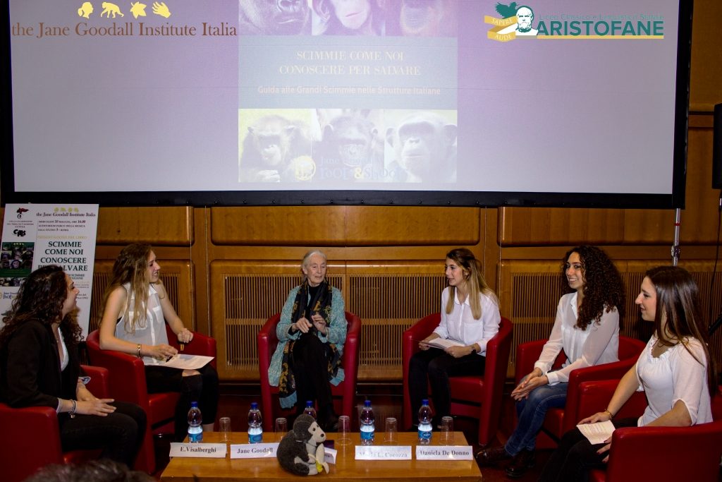 Jane Goodall incontra alunni Aristofane